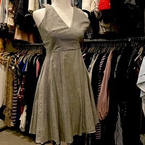 Alex + Alex grey pinstripe dress